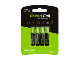 Green Cell 4x Pilhas Recarregáveis AAA HR03 950mAh Alta Capacidade (GR03)
