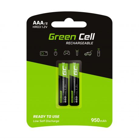 Green Cell 2x AAA HR03 Baterias 950mAh (GR07)