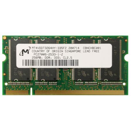 HP 256MB 1R PC2700 DDR-333 Unbuffered CL2.5 NECC 2.5V STD (CH336-67011 / CH654A)