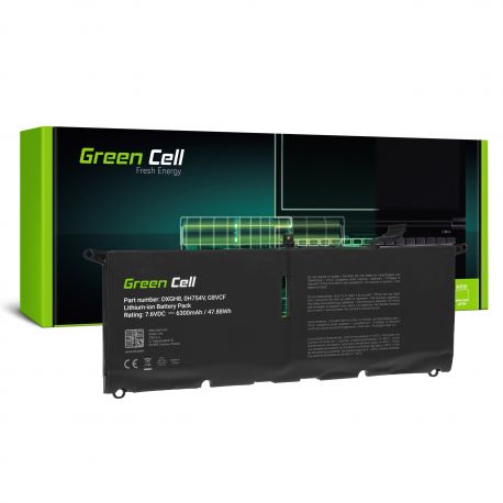Bateria Green Cell DXGH8 para Dell XPS 13 9370 9380, Dell Inspiron 13 3301 5390 7390, Dell Vostro 13 5390 * 7.6V - 6300 mAH (DE143)
