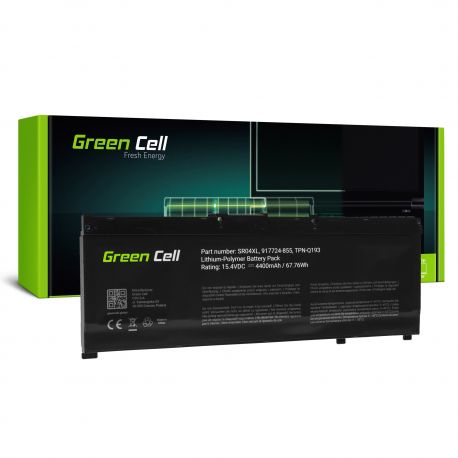 Bateria Green Cell SR04XL 15.4V 4400mAh para HP 15-CE, 15-DC, 17-CB, 15-CX, 17-CD, 15-CB, 15-DC, ZBOOK 15V G5 (HP172) N