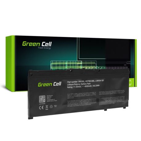 Bateria Green Cell HP Compatível SR03052XL, 3C 11.55V 46Wh 4000mAh, Omen 15-ce0, 15-ce1, 15-ce6, 15t-ce1, 15-dc (HP170, L08855-855, L08855-856, L08934-1B1, L08934-1B2, L08934-2B1, L08934-2B2, L08934-2C1, L08934-2C2, SR03052XL-PL, HSTNN-DB8Q, HSTNN-IB8L) C