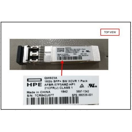 HPE Transceiver 16gb Short Wave (sw)  Enhanced Small (680536-001)