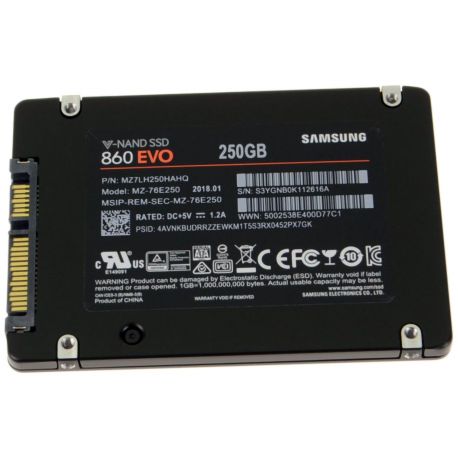 Disco SSD SAMSUNG 860 EVO SATA III 2.5 inch 250GB (MZ-76E250) Novo