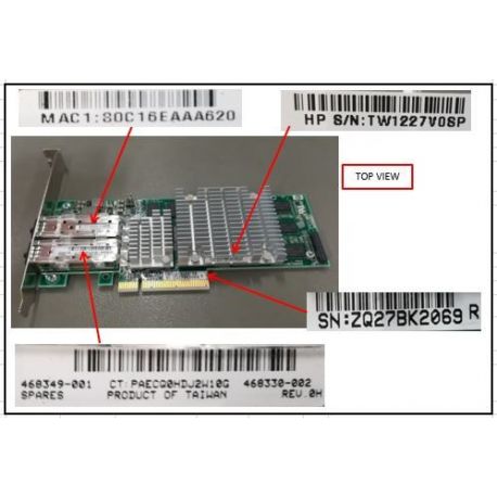 Hpe Nc522sfp Dual-port 10gbe Server Adapter (468349-001)