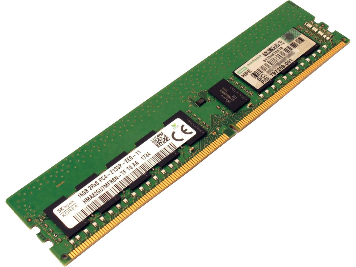 HPE 16GB (1X16GB) 2Rx8 DDR4-2133P-E CAS-15-15-15 Unbuffered ECC