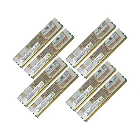 HPE 64GB (8x8GB) 2R PC2-5300F-5 DDR2-667 ECC 1.80V FBDIMM 240-pin STD (495604-B21, 495604-S21) R