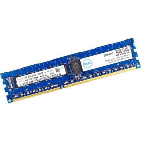 DELL EMC 4GB (1X4GB) 2Rx8, PC3L-10600R DDR3-1333, Registered, CL9, ECC, 1.35V STD (09J5WF, 9J5WF, 0H5DDH, H5DDH, HMT351R7EFR8A-H9, SNP9J5WFC/4GB) R