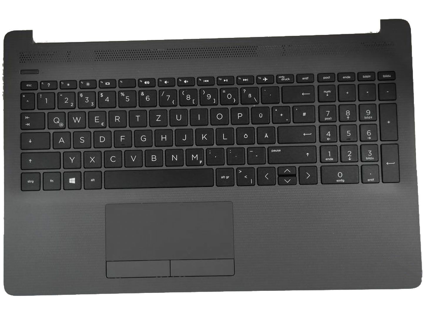 HP 250 G7, 255 G7, Teclado, Jet Black, Alemão (L50000-041, L51658