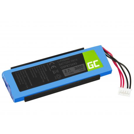 Green Cell Bateria GSP872693 P763098 03 para Bluetooth Speaker Bluetooth JBL Flip III Flip 3, Li-Polymer 3.7V 3000mAh (SP06)