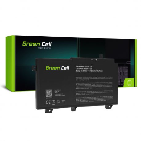 Bateria Compatível Green Cell B31N1726 ASUS TUF Gaming FX504, FX505 séries 11.4V 4100mAh (AS156)