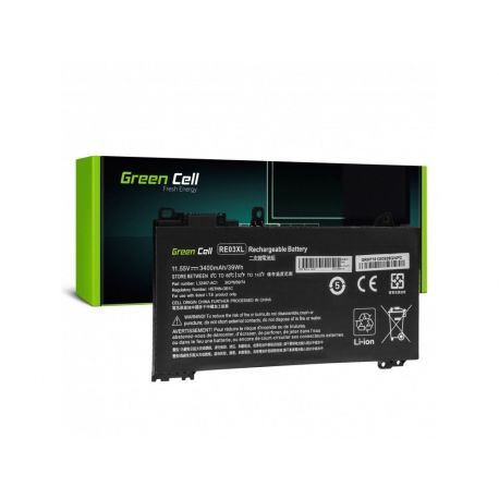 Bateria Compatível Green Cell RE03XL HP ProBook 430 G6 G7, 440 G6 G7, 445 G6 G7, 450 G6 G7, 455 G6 G7 * 11.55V, 3400mAh (HP181)
