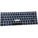 Teclado HP EliteBook Folio 9470 série Dinamarquês Preto/Cinza Retroiluminado (697685-081, 702843-081, 764647-001, 785648-081) N