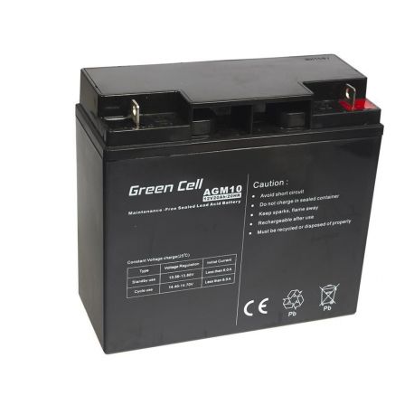 Green Cell AGM VRLA 12V 20Ah maintenance-free Bateria para mower, scooter, boat, wheelchair (AGM10)