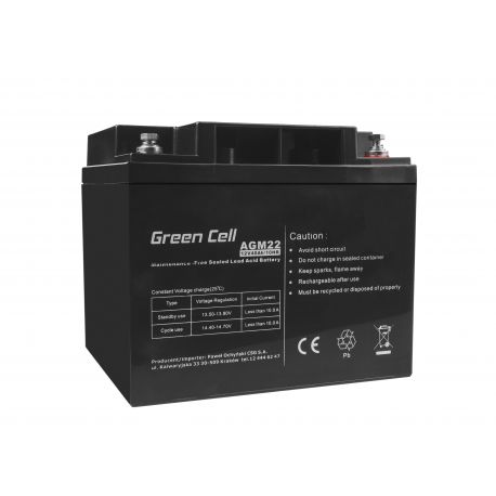 Green Cell AGM VRLA 12V 40Ah maintenance-free Bateria para mower, scooter, boat, wheelchair (AGM22)