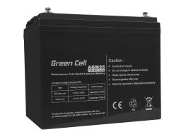 Green Cell AGM VRLA 12V 75Ah maintenance-free Bateria para camper, photovoltaics, solar panels, boats (AGM25)