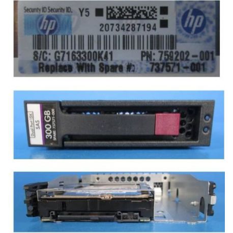 HPE Disco HDD 300GB 15K SAS 3.5" 12G DP LFF Hot-plug (737571-001, 737390-B21) N