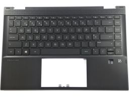 HP Pavilion x360 14-DW Keyboard/Top Cover in Ash Silver for models with a Fingerprint Reader and with WWAN capability (L85711-131, L96530-131, M01304-131) N