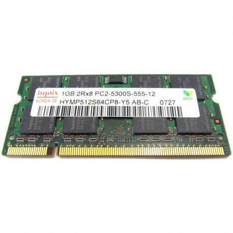 454672-001 HP 1GB (1x1GB) 2Rx8 PC2-5300 DDR2-667 UnBuffered CL5 NON-ECC 1.8V STD