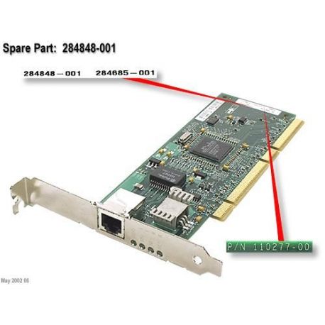 Hp Nc7770 Pci-x 64-bit 133 Mhz 10 100 1000-t Gigab (284848-001)