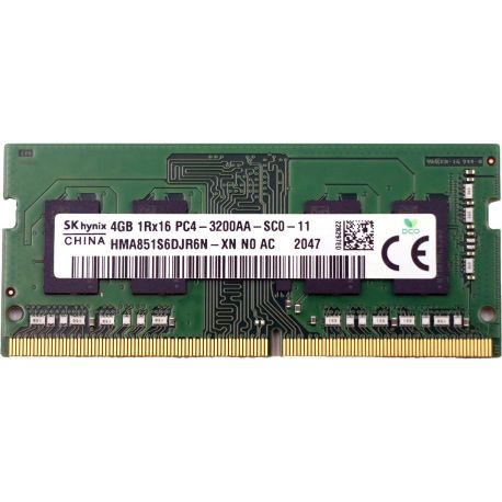 Memória Compatível 4GB (1x 4GB) PC4-19200 DDR4-3200AA non-ECC Unbuffered SODIMM 260-Pin 1.2V ()  N
