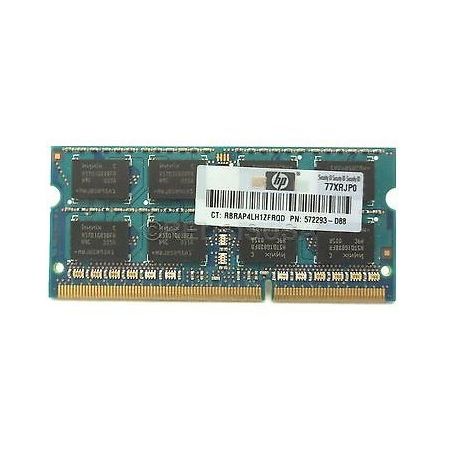 593233-001 Memória HP SODIMM 2GB PC3-10600 CL9 DPC (HP Elite 8000 série)
