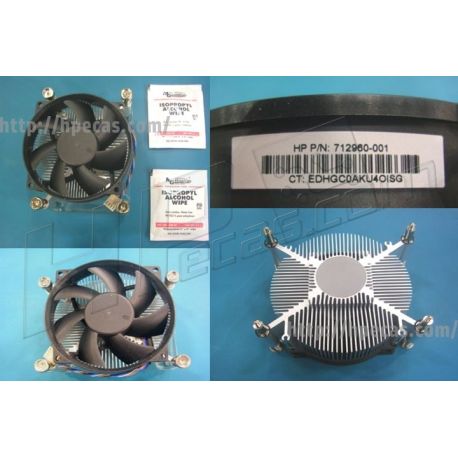 Hp Processor Fan heat Sink Assembly - For Hp Elite (727142-001)