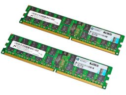 Memórias HPE  4GB (2x2GB) 1R PC2-64005-P ECC SDP CAS:5 1.80V RDIMM 240-pin STD (497765-B21) FS