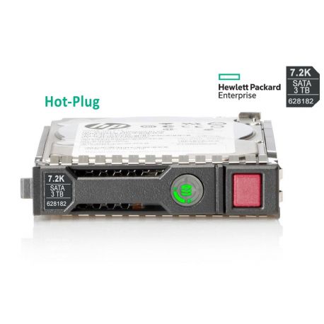 HPE 3TB 7.2K 6Gb/s DP SATA 3.5" LFF HP 512n MDL Gen8-Gen10 SC Not for MSA HDD (628061-B21, 628182-001) R