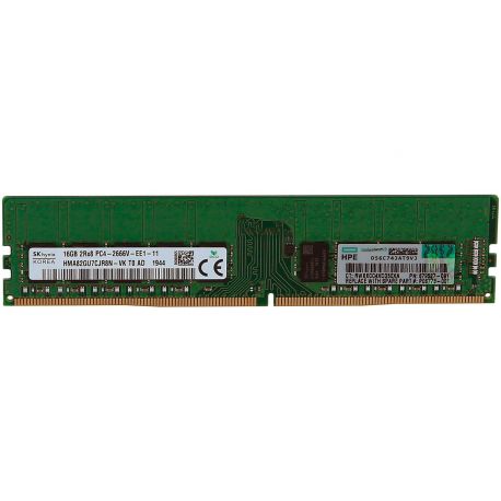 Memória HPE  16GB (1x16GB) 2R PC4-2666V-E ECC SDP CAS:19-19-19 1.20V UDIMM 288-pin STD (879507-B21, 879507-S21, 879508-B21, 879508-S21, 879527-091, P06773-001) FS