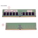 Memória FUJITSU 8GB (1x8GB) 1R PC4-2400T-E ECC SDP CAS:17-17-17 1.20V UDIMM 288-pin STD (38049548, S26361-F3909-E615, S26361-F3909-L615) N