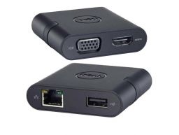 Dell Universal Docking DA200 Adapter USB-C to HDMI / VGA / USB 3.0 / Network, Black (406-BBMS, 470-ABRY, 08TYC, 41VCN, 6N8T2, D1NFK, D3MT1, DA200, JF19J, MVF8N, PNXN7, RNHDN, T2KWW, YDHXJ, YRPDK, 008TYC, 041VCN, 06N8T2, 0D1NFK, 0D3MT1, 0JF19J, 0MVF8N) N