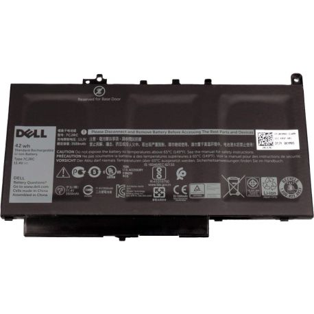 Bateria Dell Original Latitude E7270, E7470 3 células 11.4V 42Wh 3500mAh (21X15, 7CJRC, KNM09, V6VMN) N