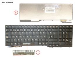 Teclado Espanhol para Fujitsu LifeBook A357, A514, A544, A555, A555G, A557, AH544, AH564 (38044208, S26391-F2112-B230, S26391-F2112-E230, S26391-F2112-L230, CP648390-01, MP-13K36003930) N