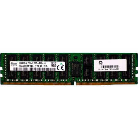 Memória HP  16GB (1x16GB) 2R PC4-2133P-R 8-bit ECC SDP CAS:15-15-15 1.20V 64-bit RDIMM 288-pin STD (752369-581, 790111-001, J9P83AA, J9P83AT) N