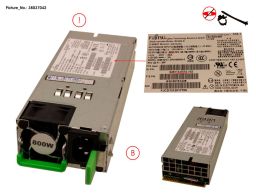 Fujitsu RX300 S7 S8 Fonte Alimentação Modular 800w Platinum Hot Plug Power Supply (A3C40161428, S26113-F574-L12) N