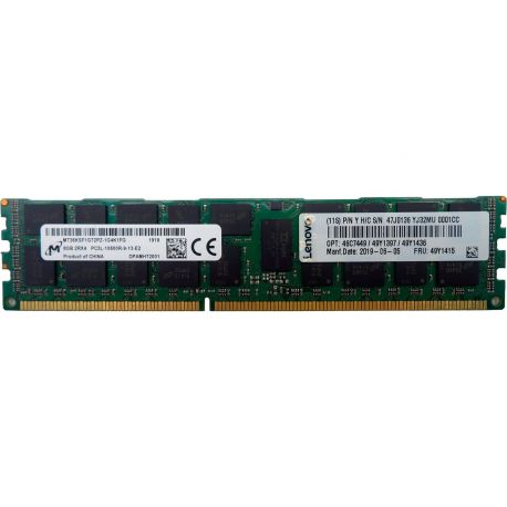 Memória LENOVO IBM 8GB (1x8GB) 2R PC3L-10600-R-9 DDR3-1333 ECC 1.35V LV-RDIMM STD (03X3816, 0A89416, 47J0136, 49Y1379, 49Y1397, 49Y1415, 49Y1446, 49Y3778, 7014640, 96Y3263, EM5E) R