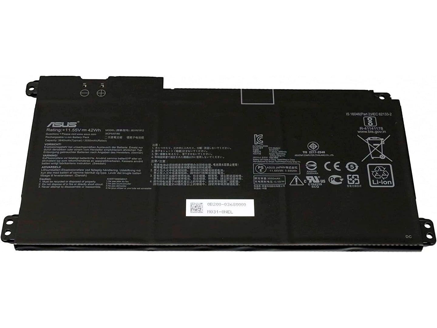 Genuine B31N1912 battery for ASUS VivoBook 14 E410MA L410MA E410KA E510MA  E510KA