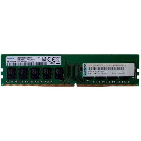 Memória LENOVO  16GB (1x16GB) 2R PC4-2666V-E 8-bit ECC SDP CAS:19-19-19 1.20V 64-bit UDIMM 288-pin STD (4ZC7A08699, 4X77A08690, 01KR360) N