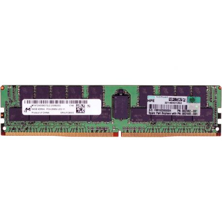 Memória Smart HPE  64GB (1x64GB) 4DR PC4-2666V-L 8-bit ECC DDP CAS:22-19-19 1.20V 64-bit LRDIMM 288-pin STD (815101-B21, 838085-B21, 838086-B21, 840759-091, 840759-191, 850882-001, 868844-001, 880842-B21, 881901-B21, 882362-091, 882449-001, P18446-B21) FS