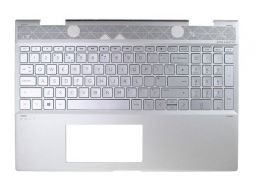HP ENVY 15-CN Keyboard/Top Cover with Backlight, Natural Silver (L20746-131, L23829-131 )