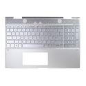 HP ENVY 15-CN Keyboard/Top Cover com  Backlight e Privacy, Natural Silver (L20747-131, L23830-131) N