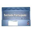 HP Top Cover com Teclado Português, Cloud Blue, COM Backlight, HP Pavilion 15-cs, 15-cw, 15t-cs, 15z-cw Series (L49391-131, L55708-131, V166646LS1 PO)