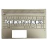 HP Top Cover com Teclado Português, Pale Gold, SEM Backlight, HP Pavilion 15-cs, 15-cw, 15t-cs, 15z-cw Series (L24755-131)