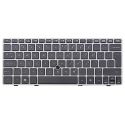 Teclado Sueco Cinza com Pointing Stick para HP EliteBook 8460P, 8460w, 8470p (635768-B71, 635771-B71, 642760-B71, 642761-B71, 683835-B71, 686299-B71, 700945-B71, 702651-B71) N