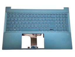 HP Top Cover com Teclado Português, Light Teal, Fingerprint Reader, Backlight, PAVILION 15-EG, 15-EH Series  (M08926-131) N