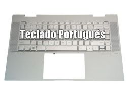 HP Top Cover com teclado em Português, Natural Silver, Backlight, Envy 15-ES (M45474-131, M50059-131)