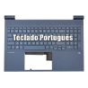 Top Cover com Teclado Português em Performance Blue para HP Victus 16-D0, 16-E0 sem gráficos RTX (M54739-131) N