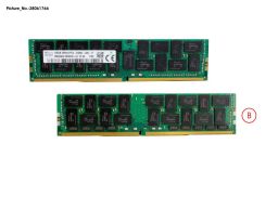 Memória FUJITSU Original 128GB (1x128GB) 2S4R PC4-2400U-L 8-bit ECC 3DS CAS:20-18-18 1.20V 64-bit LRDIMM 288-pin STD (38061766, S26361-F3935-E617, S26361-F3935-L617) R