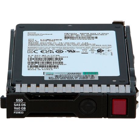 HPE 960GB TLC 12Gb/s SAS DP 2.5" SFF 512n HP RI PM1643A DS Gen10-Gen10+ SC SSD (P20833-001, P19903-B21, P19903-H21, P19903-K21, P19903-S21) N